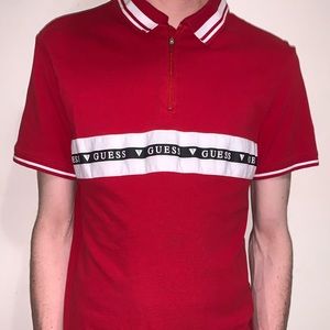 NWOT Guess 1/4 Zip Polo